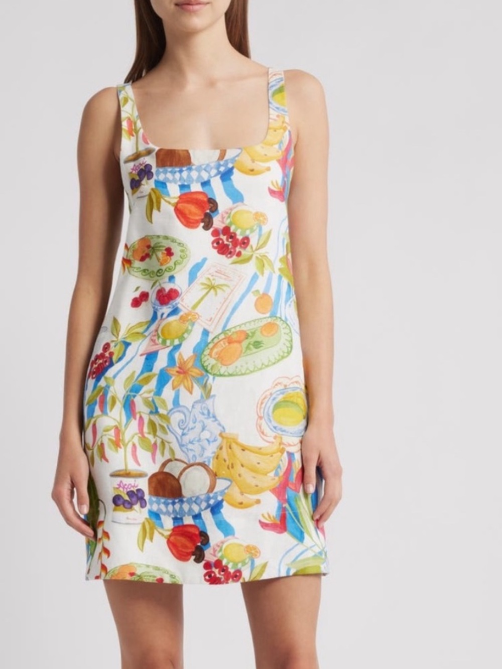 FARM Rio White Multicolor Fruit-Print Mini Dress - Picture 8 of 11